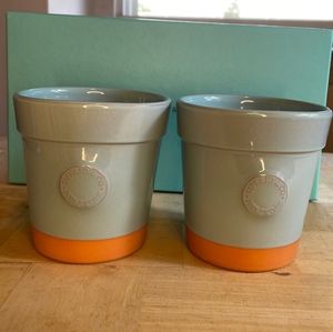 Tiffany & Co. terra-cotta flower pot set